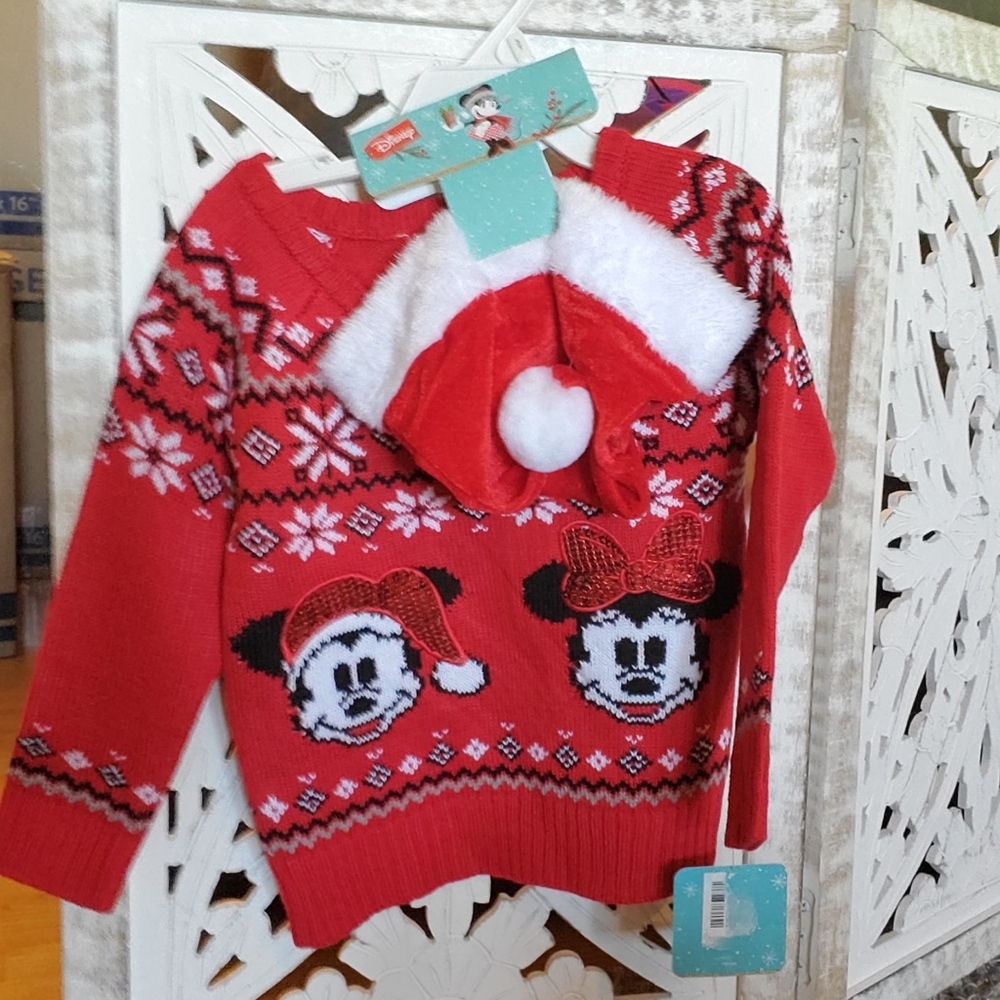 2pc set Christmas sweater + hat - Picture 1 of 7